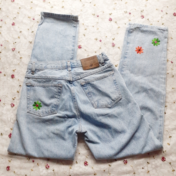 VTG AE Supply Co Dungarees Button Fly Jeans 2 Reg - Picture 6 of 8